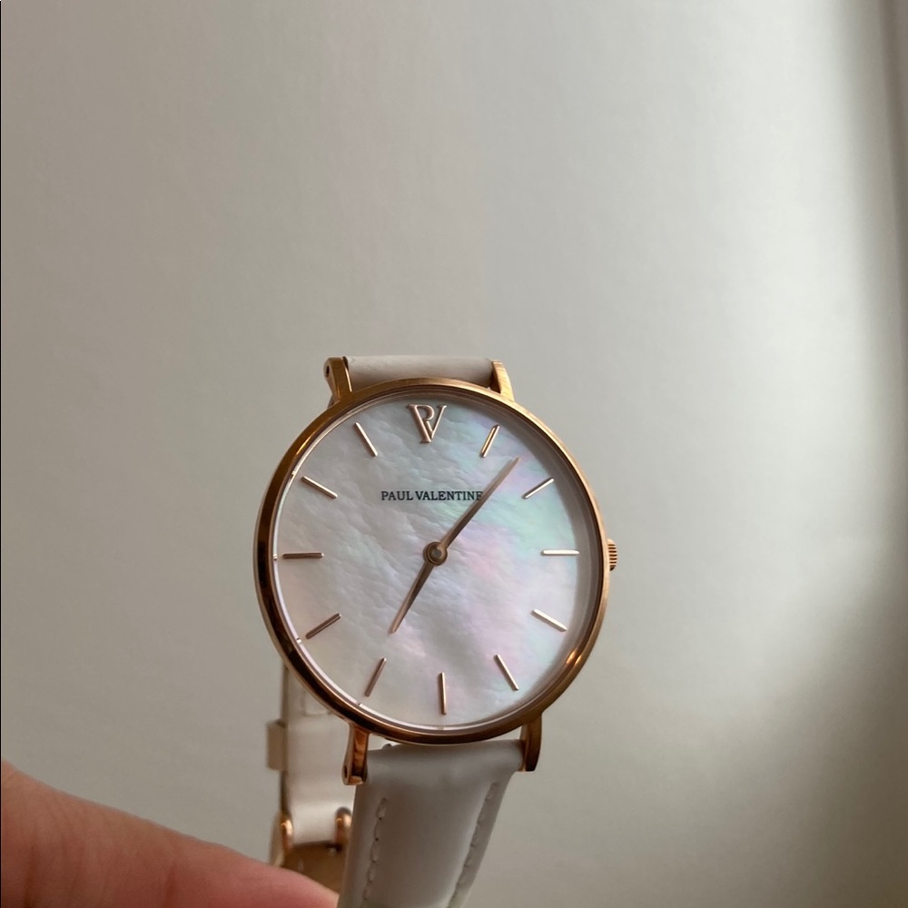 White and rose gold Paul Valentine watch